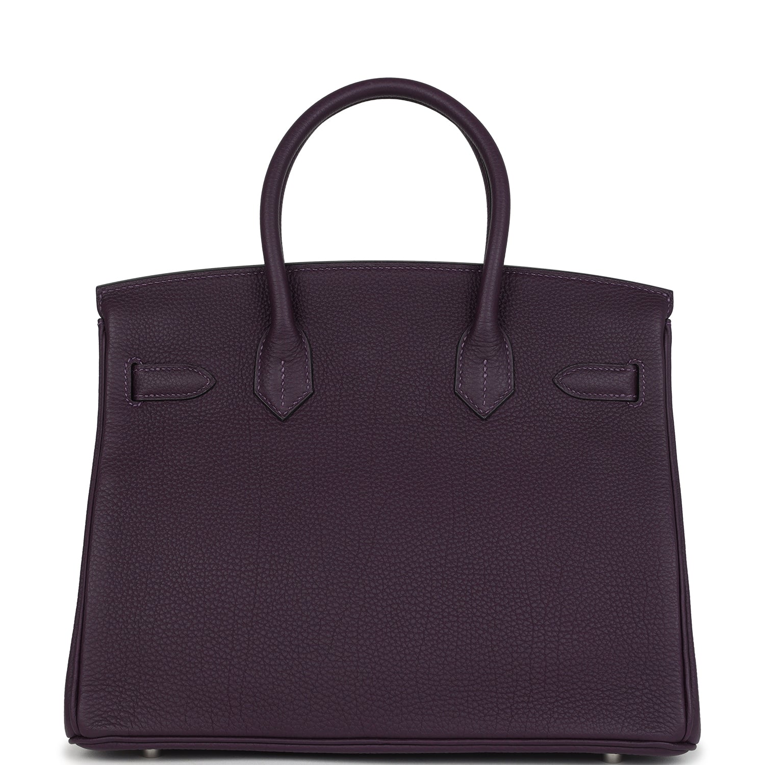 Pre-owned Hermes Birkin 30 Raisin Togo Palladium Hardware