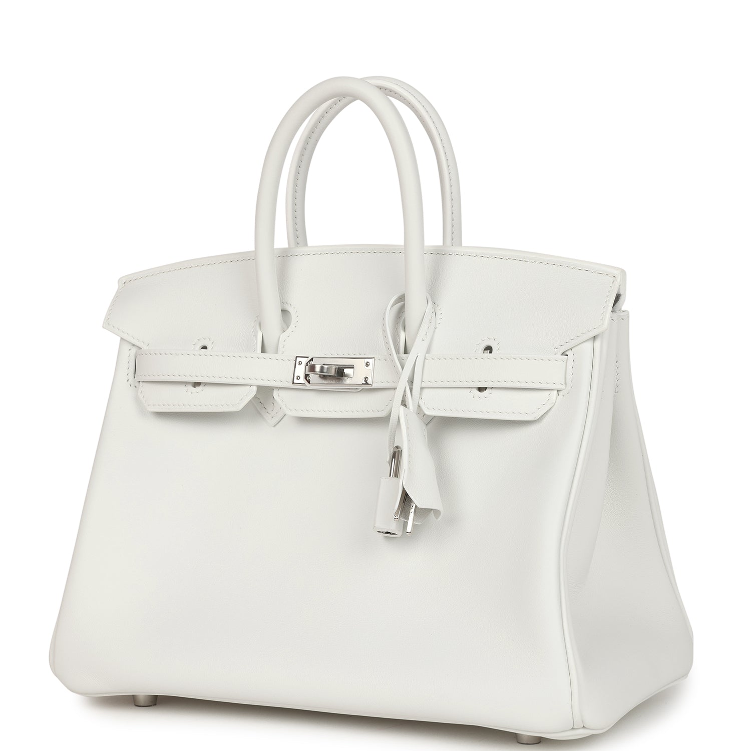 Hermes Birkin 25 New White Swift Palladium Hardware