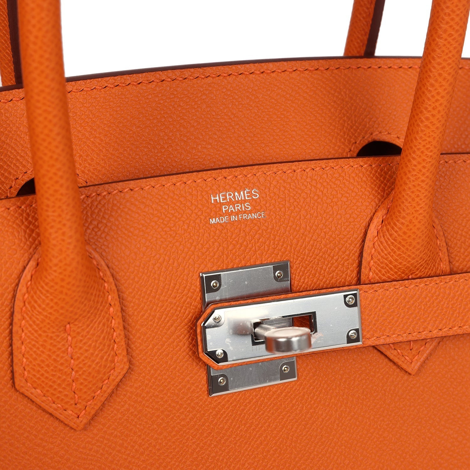 Hermes Birkin Sellier 30 Orange Epsom Palladium Hardware