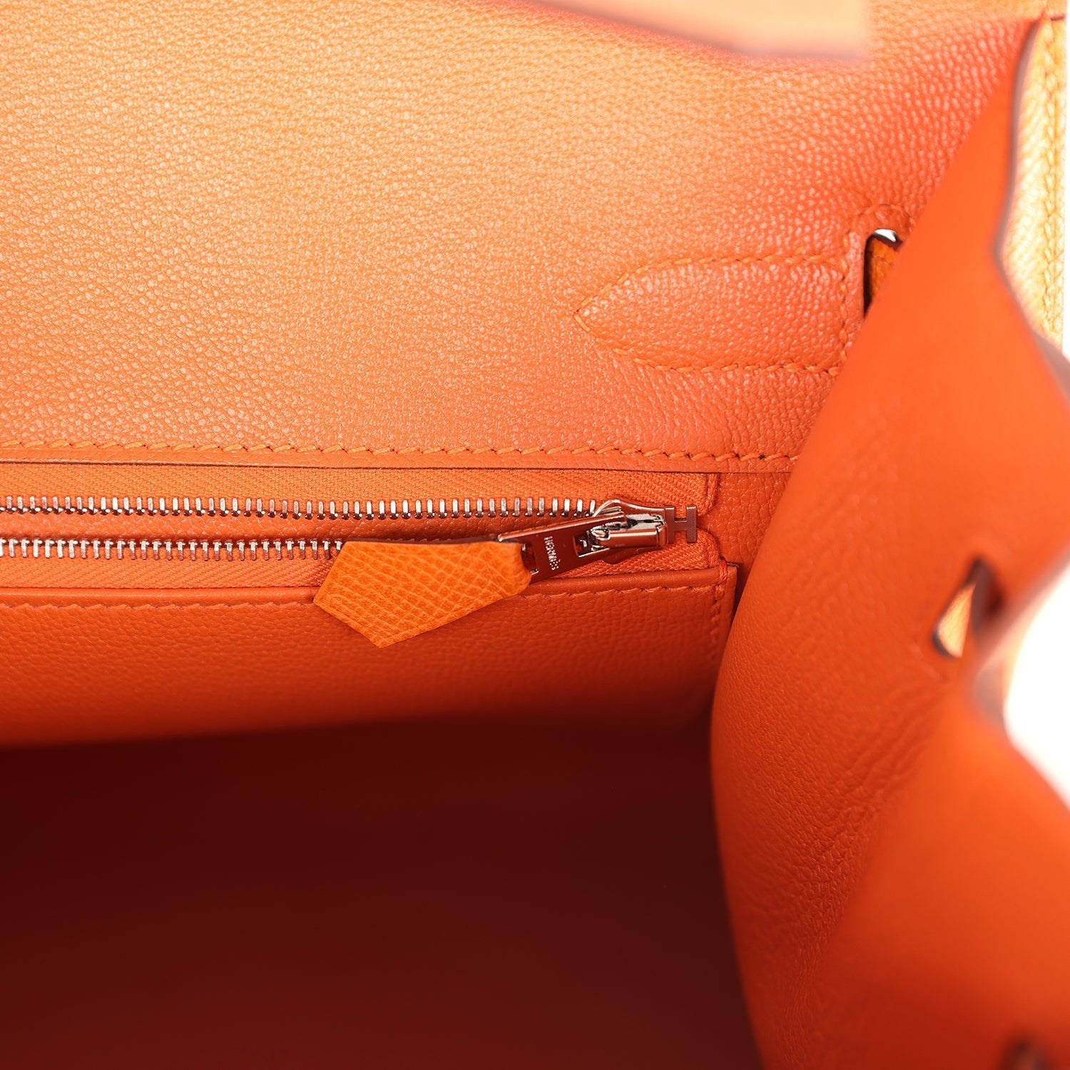 Hermes Birkin Sellier 30 Orange Epsom Palladium Hardware
