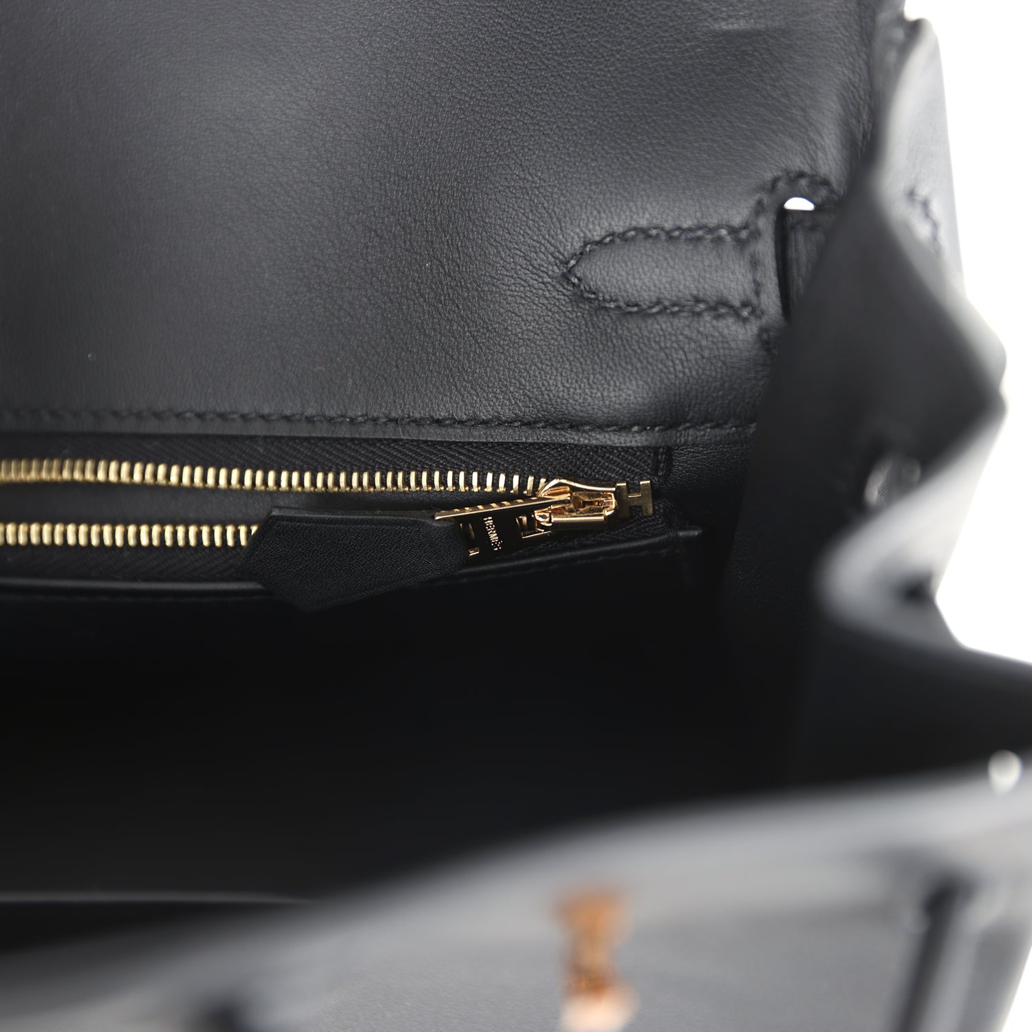 Hermes Birkin 25 Black Swift Rose Gold Hardware