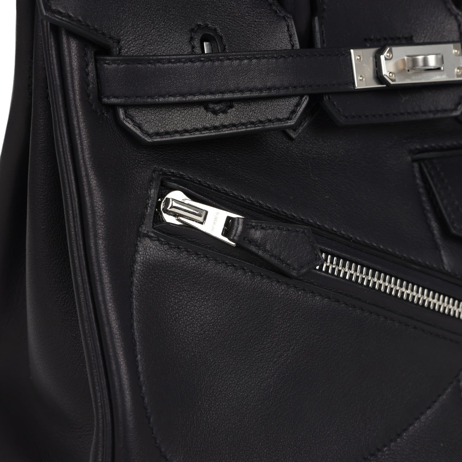 Hermes Limited Edition Birkin Rock 25 Black Volupto Palladium Hardware