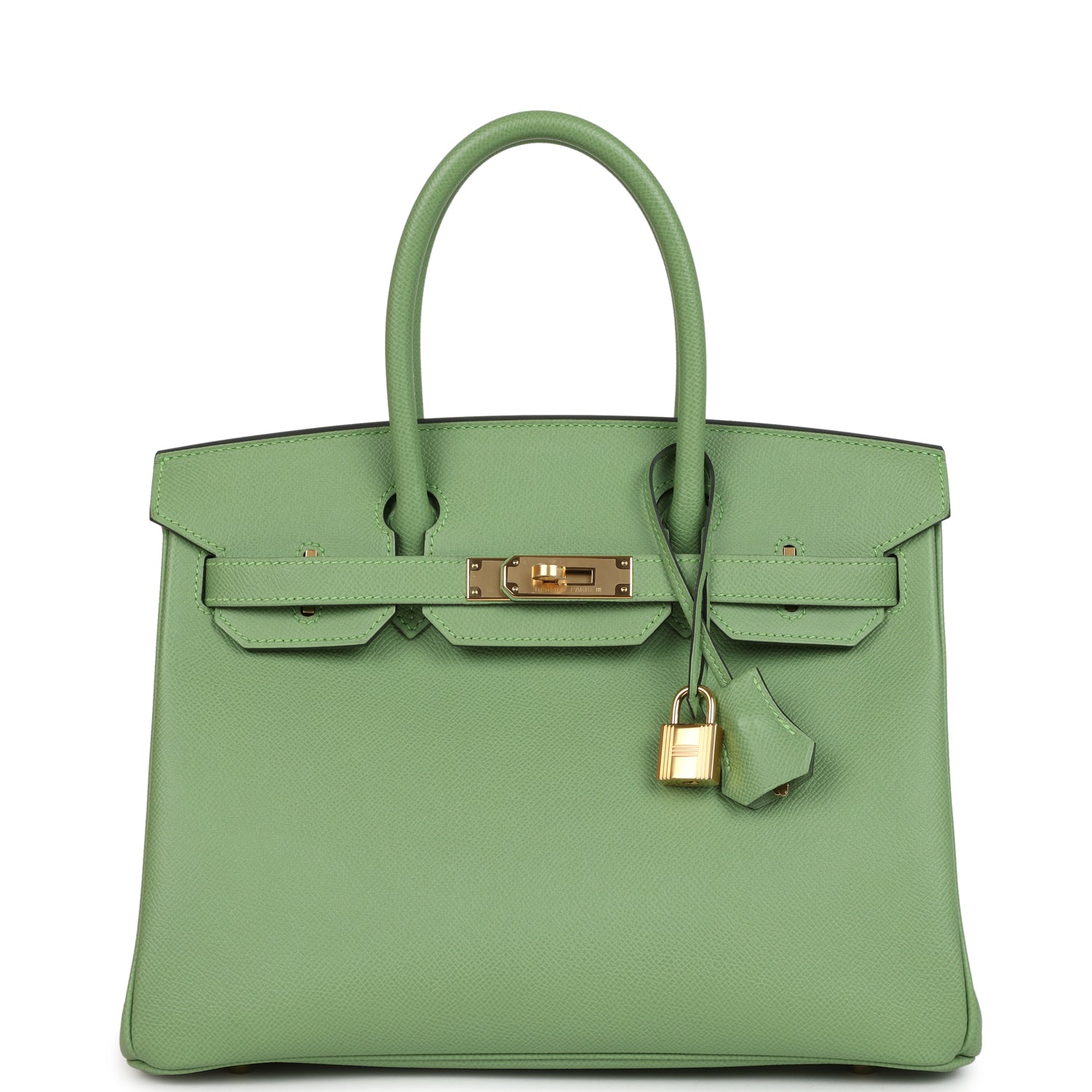 Hermes Birkin 30 Vert Criquet Epsom Gold Hardware