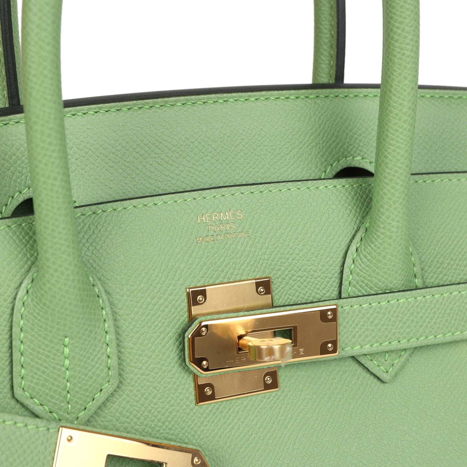 Hermes Birkin 30 Vert Criquet Epsom Gold Hardware