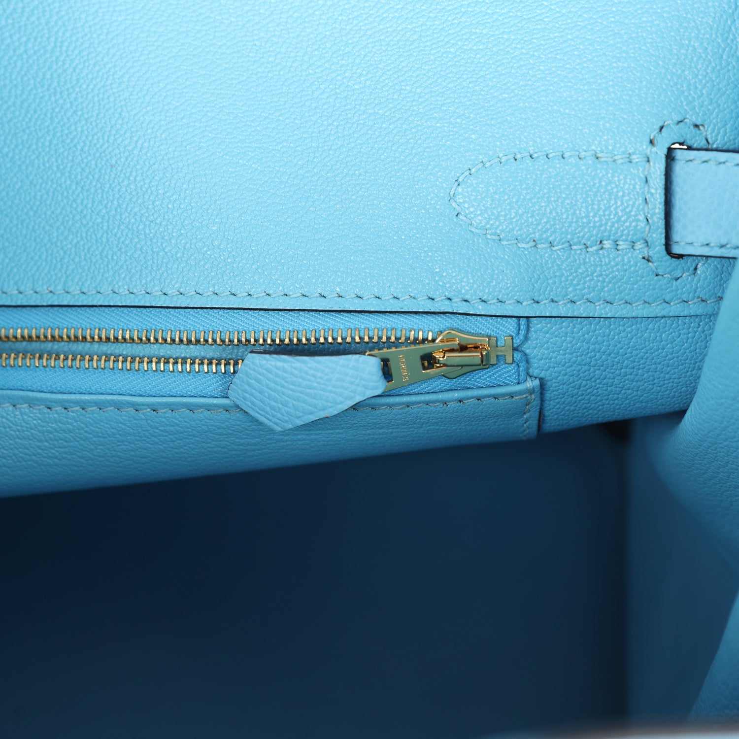 Hermes Birkin 30 Celeste Epsom Gold Hardware