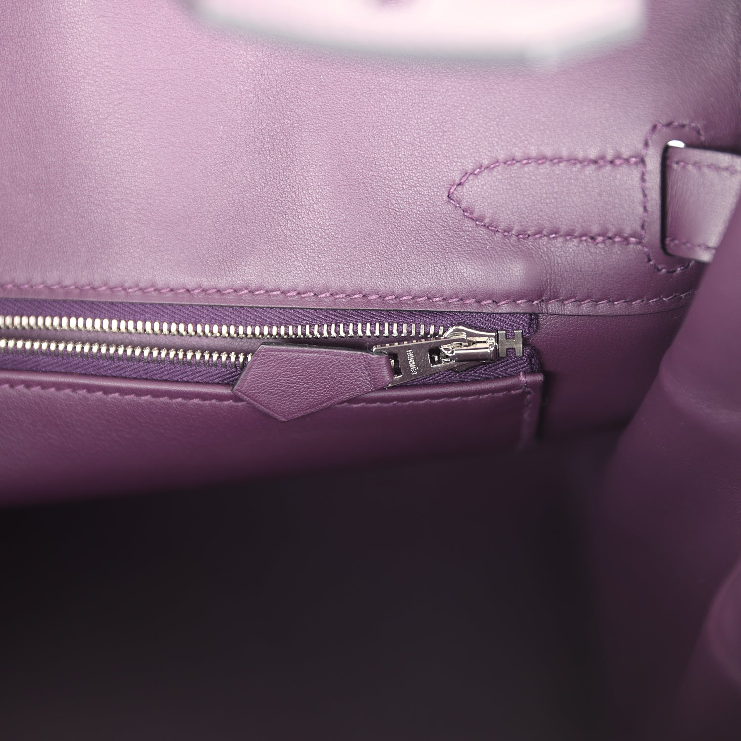 Hermes Quadrille Birkin 30 Cassis Swift, Ecru, Mauve and Bleu Bill Toile Canvas Palladium Hardware