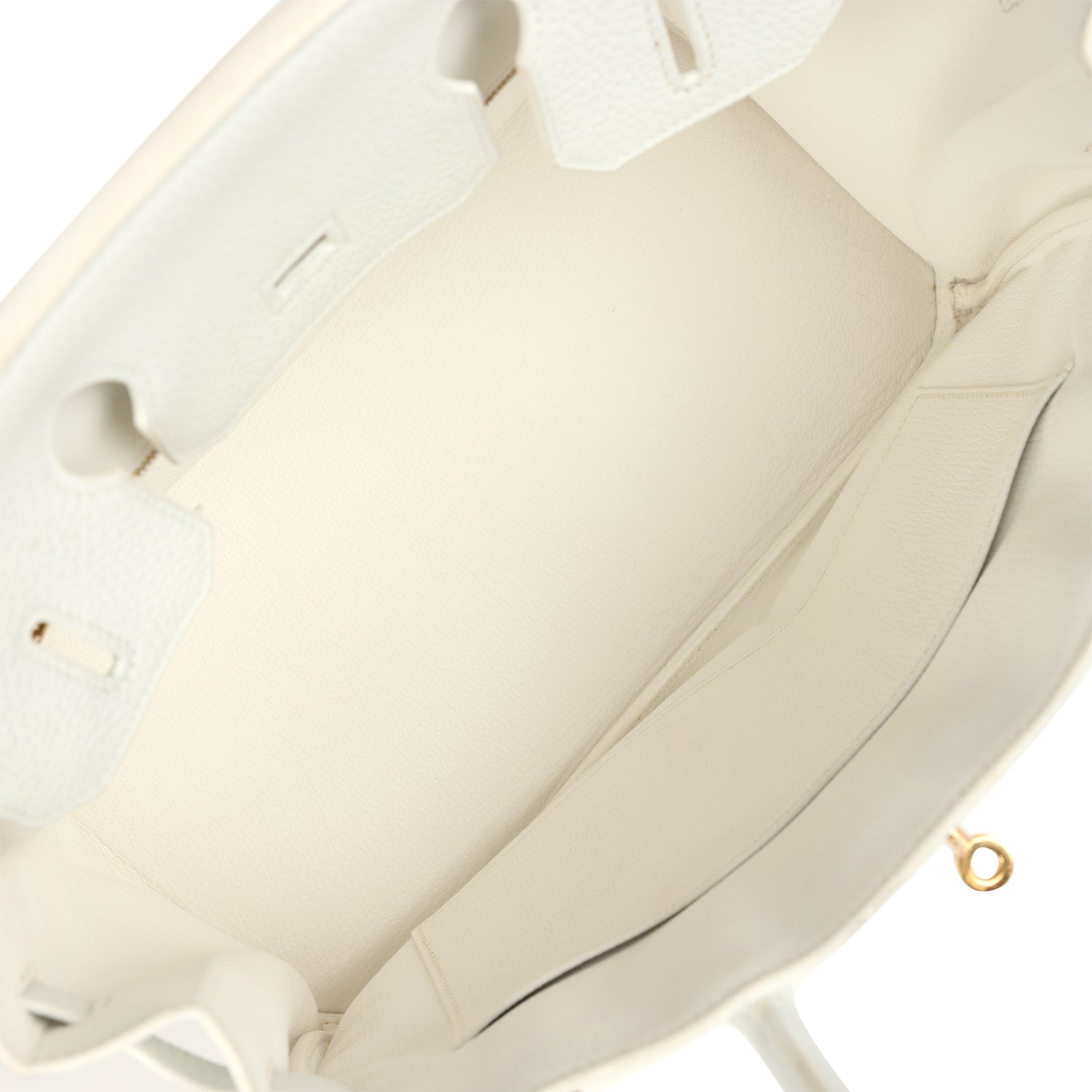 Pre-owned Hermes Birkin 30 White Clemence Gold Hardware
