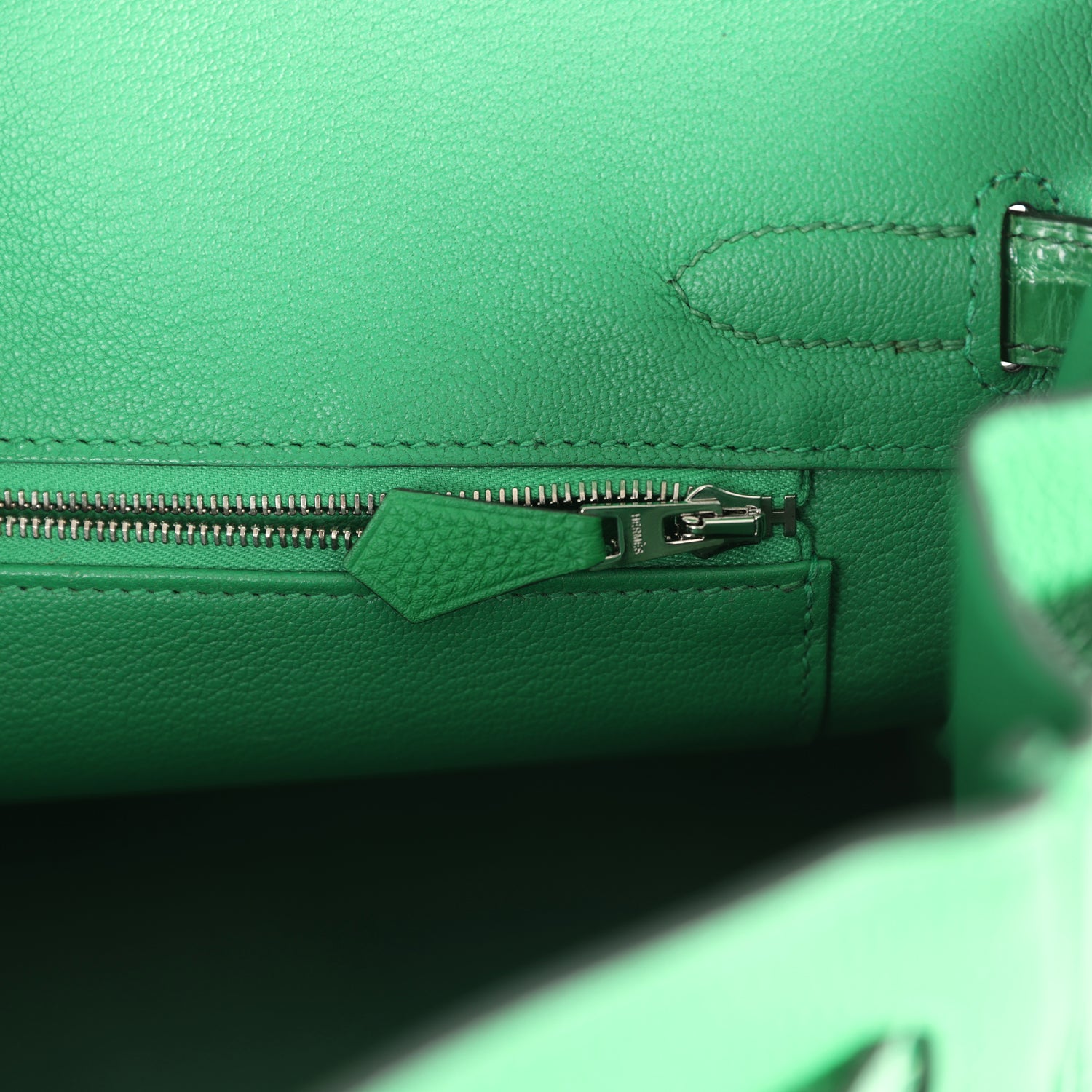 Pre-owned Hermes Birkin 30 Bambou Togo and Shiny Niloticus Crocodile Touch Palladium Hardware