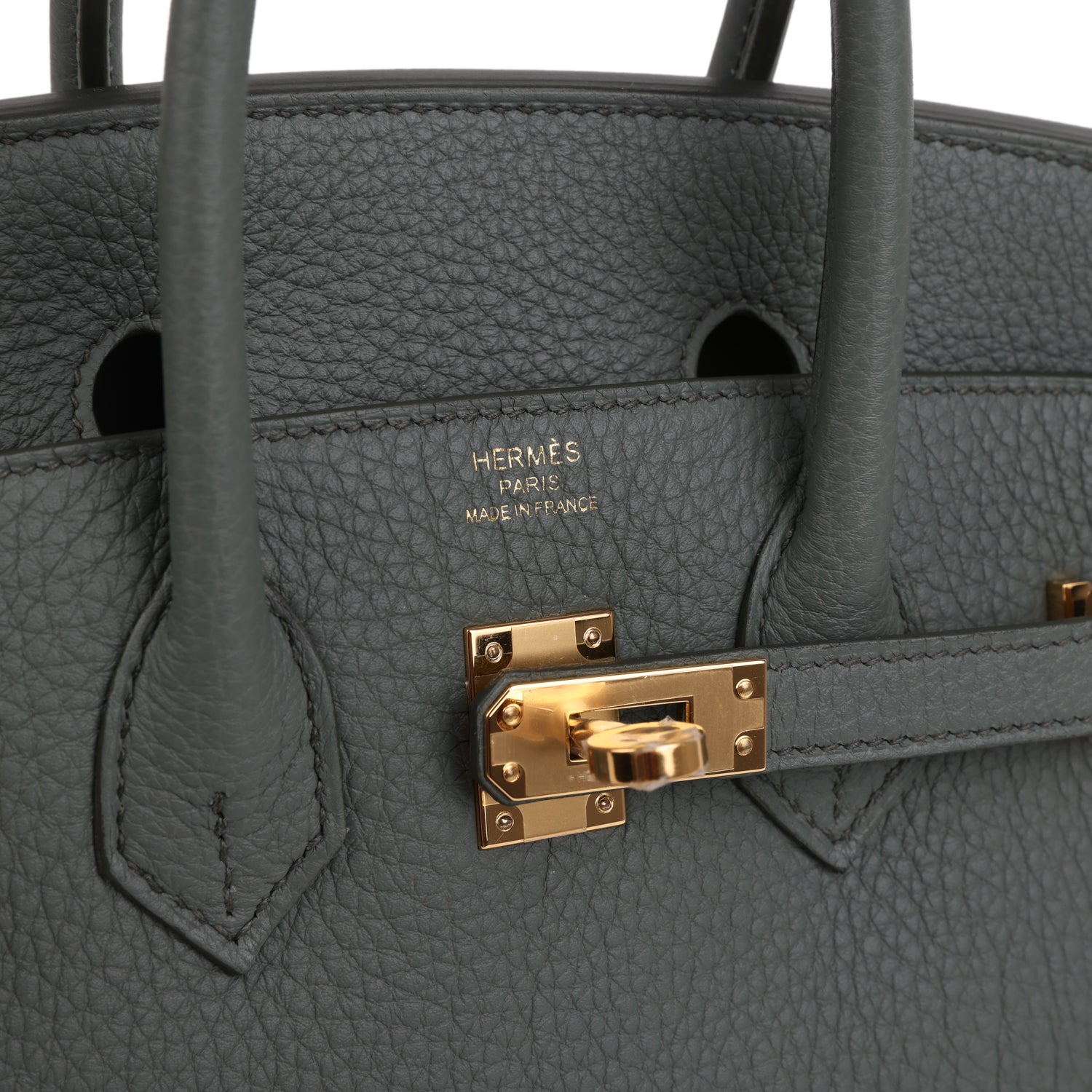 Hermes Birkin 25 Vert Amande Togo Gold Hardware