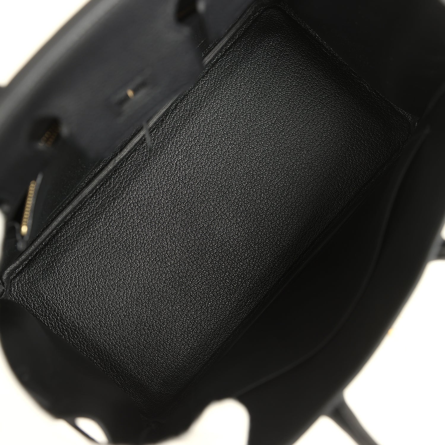 Hermes Birkin 25 Black Togo Gold Hardware