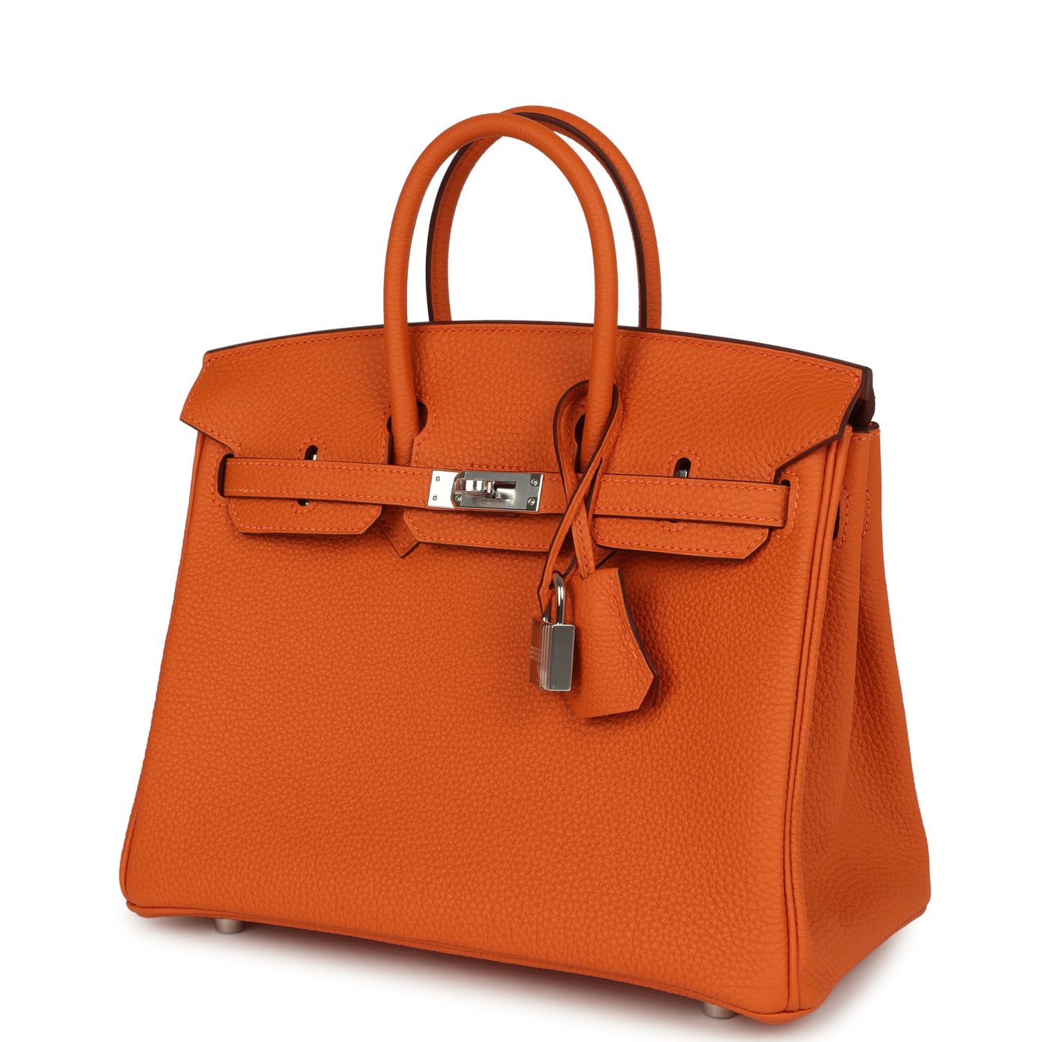 Hermes Birkin 25 Orange Togo Palladium Hardware