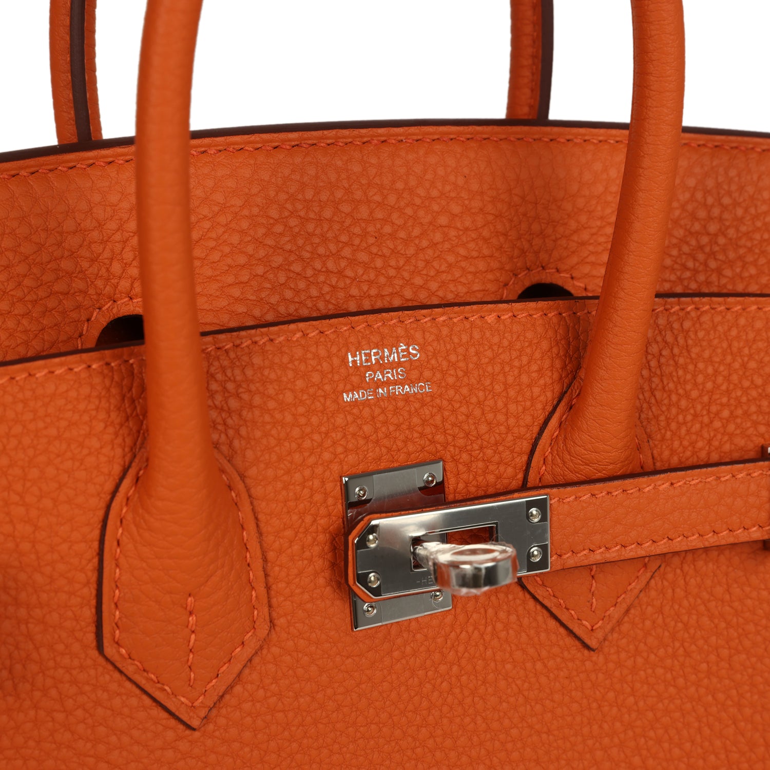 Hermes Birkin 25 Orange Togo Palladium Hardware