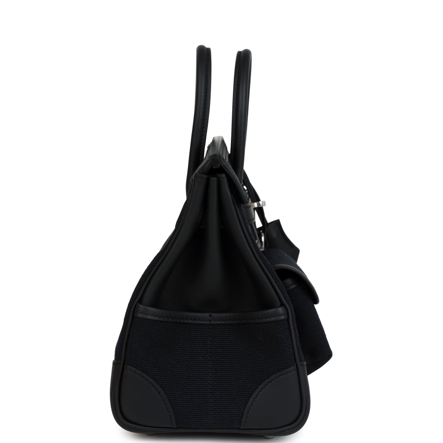 Hermes Birkin 25 Cargo Black Toile Goeland and Black Swift Palladium Hardware