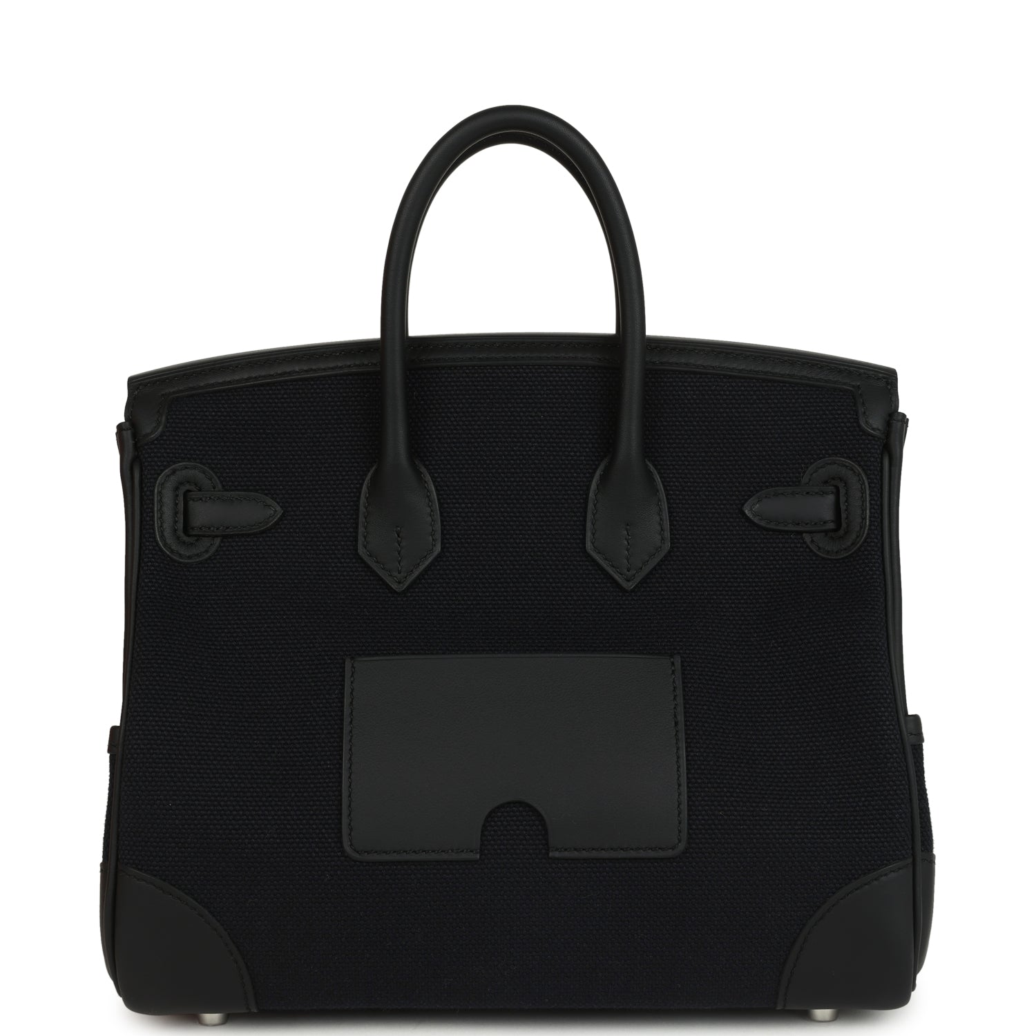 Hermes Birkin 25 Cargo Black Toile Goeland and Black Swift Palladium Hardware