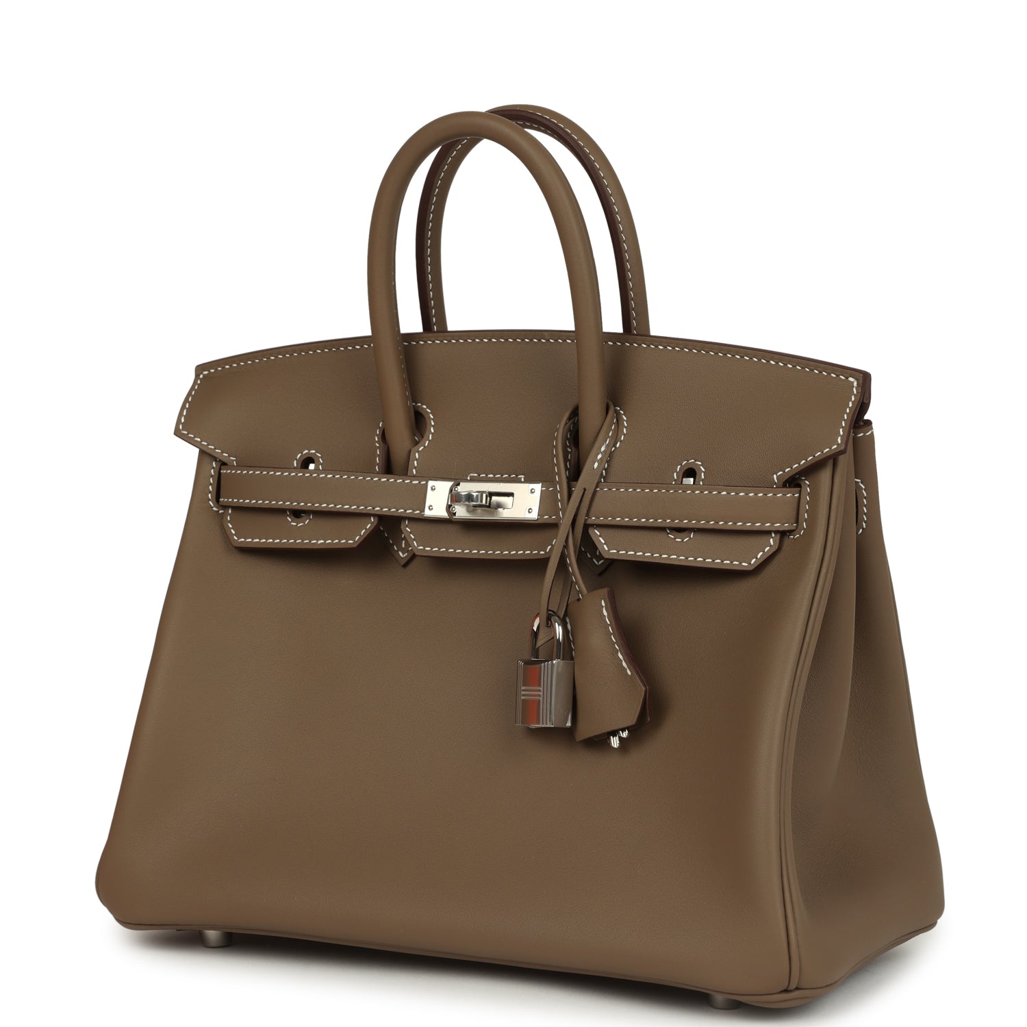 Hermes Birkin 25 Etoupe Swift Palladium Hardware
