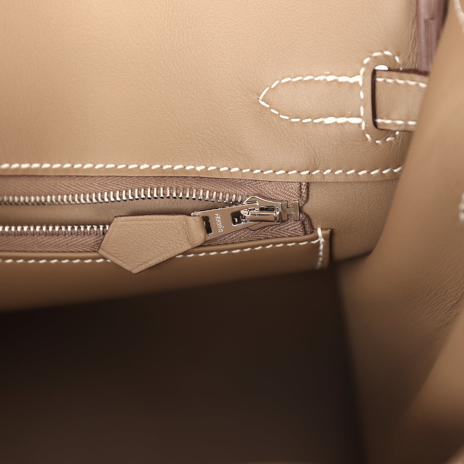 Hermes Birkin 25 Etoupe Swift Palladium Hardware