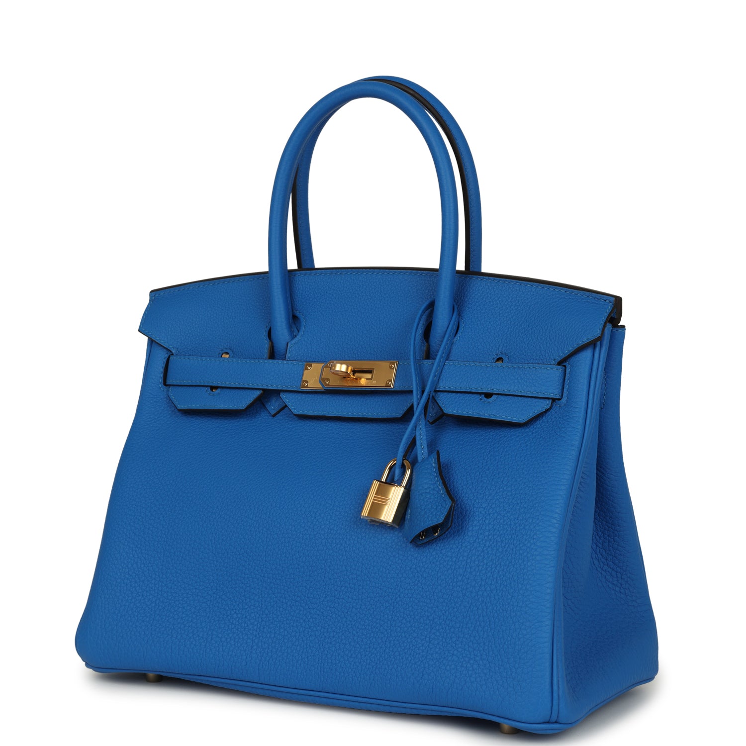 Hermes Birkin 30 Bleu Hydra Togo Gold Hardware