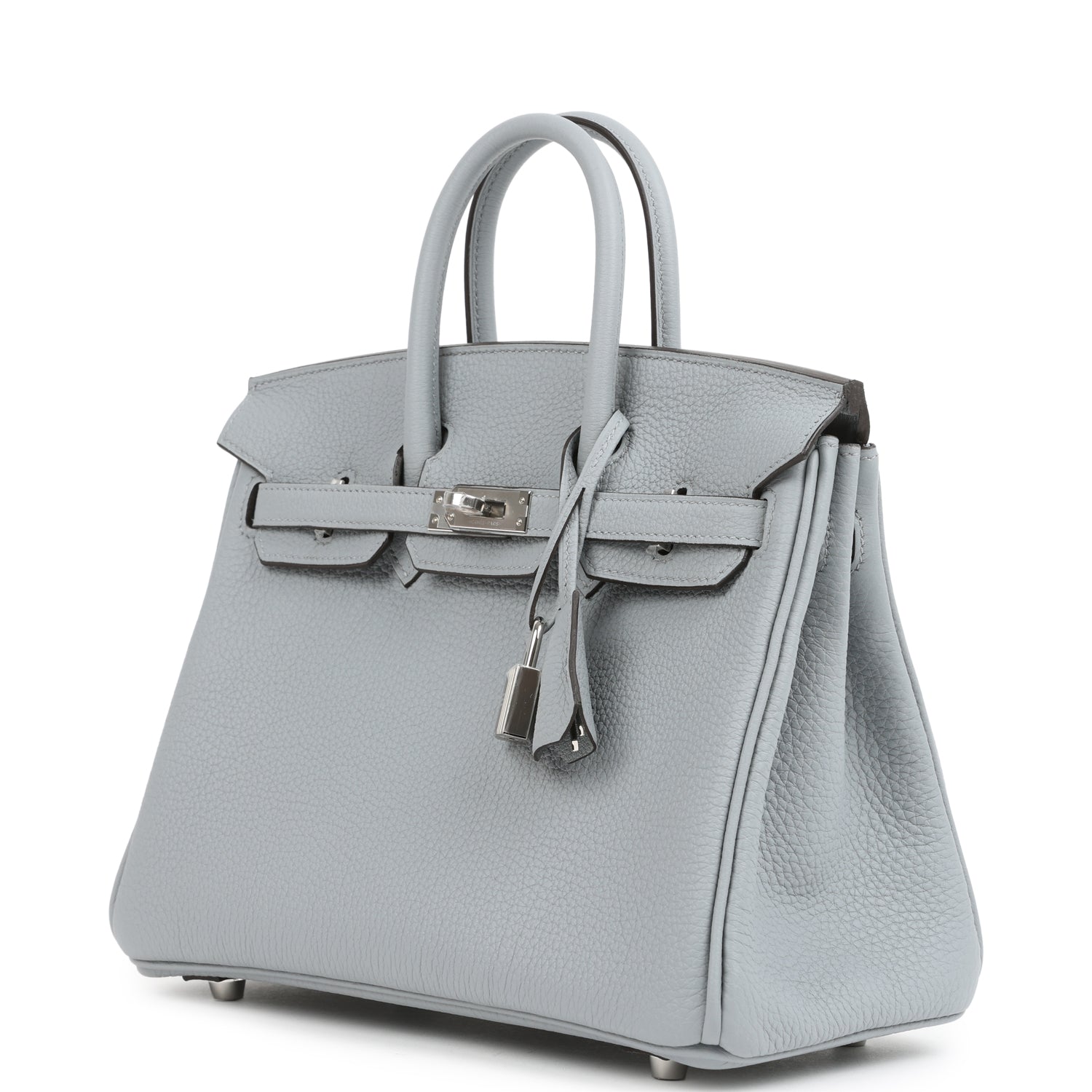 Hermes Birkin 25 Gris Pantin Togo Palladium Hardware
