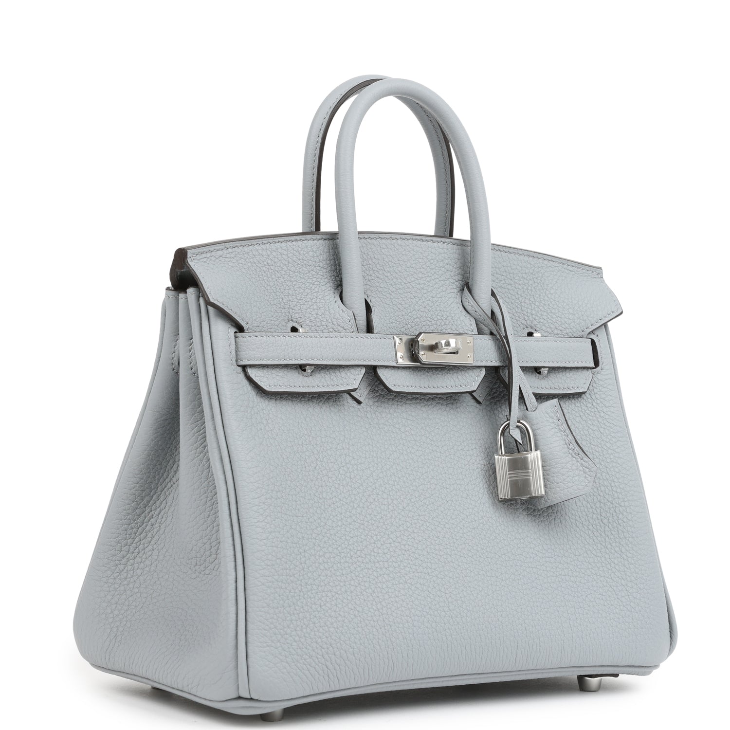 Hermes Birkin 25 Gris Pantin Togo Palladium Hardware
