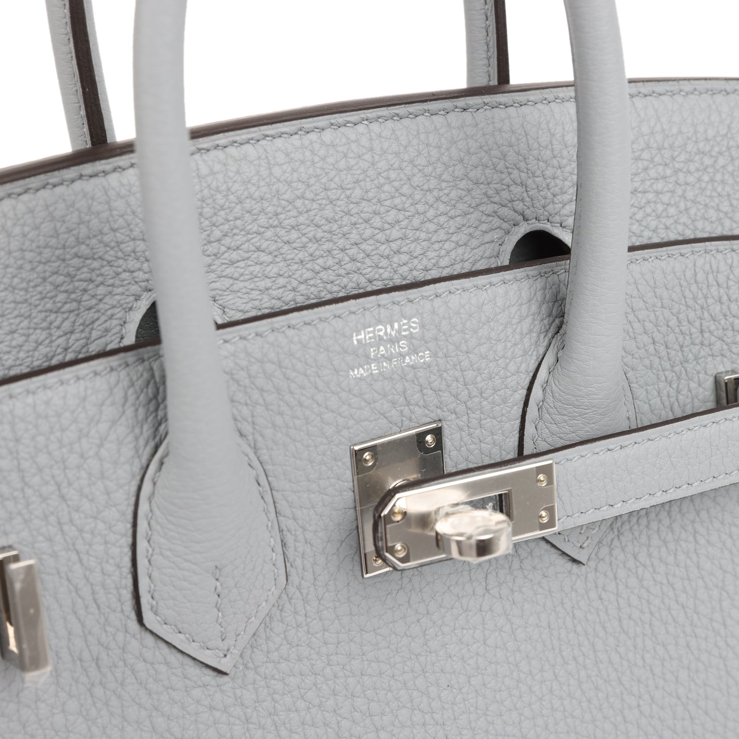 Hermes Birkin 25 Gris Pantin Togo Palladium Hardware