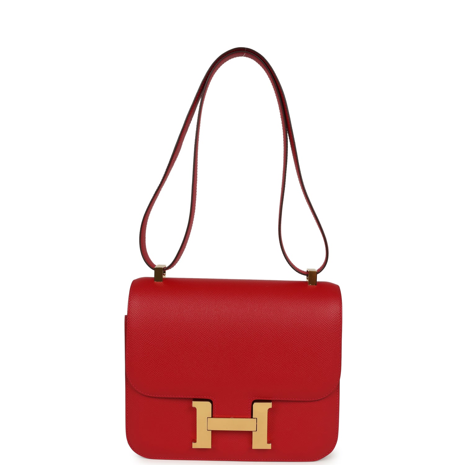 Hermes Constance 24 Rouge Casaque Epsom Gold Hardware
