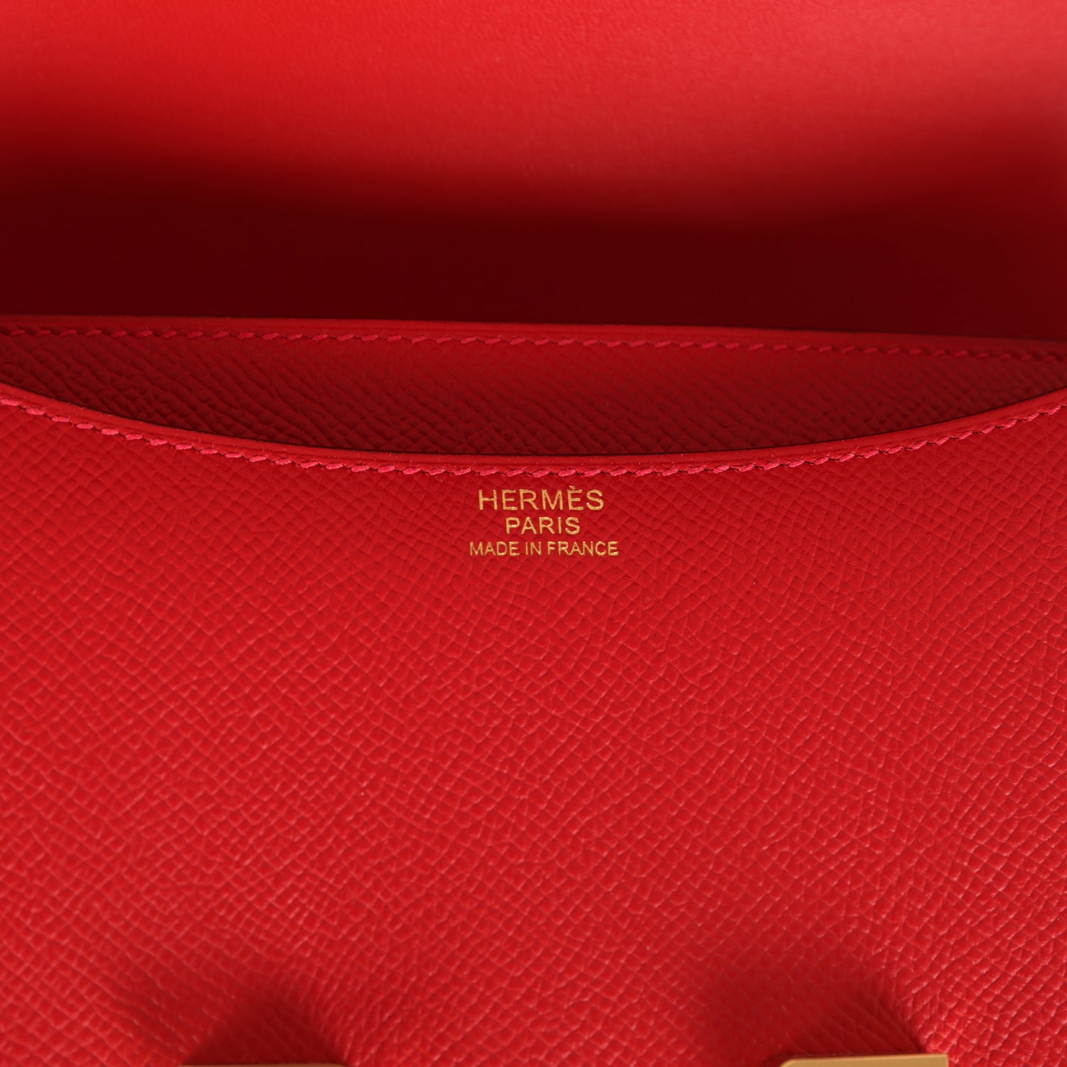 Hermes Constance 24 Rouge Casaque Epsom Gold Hardware