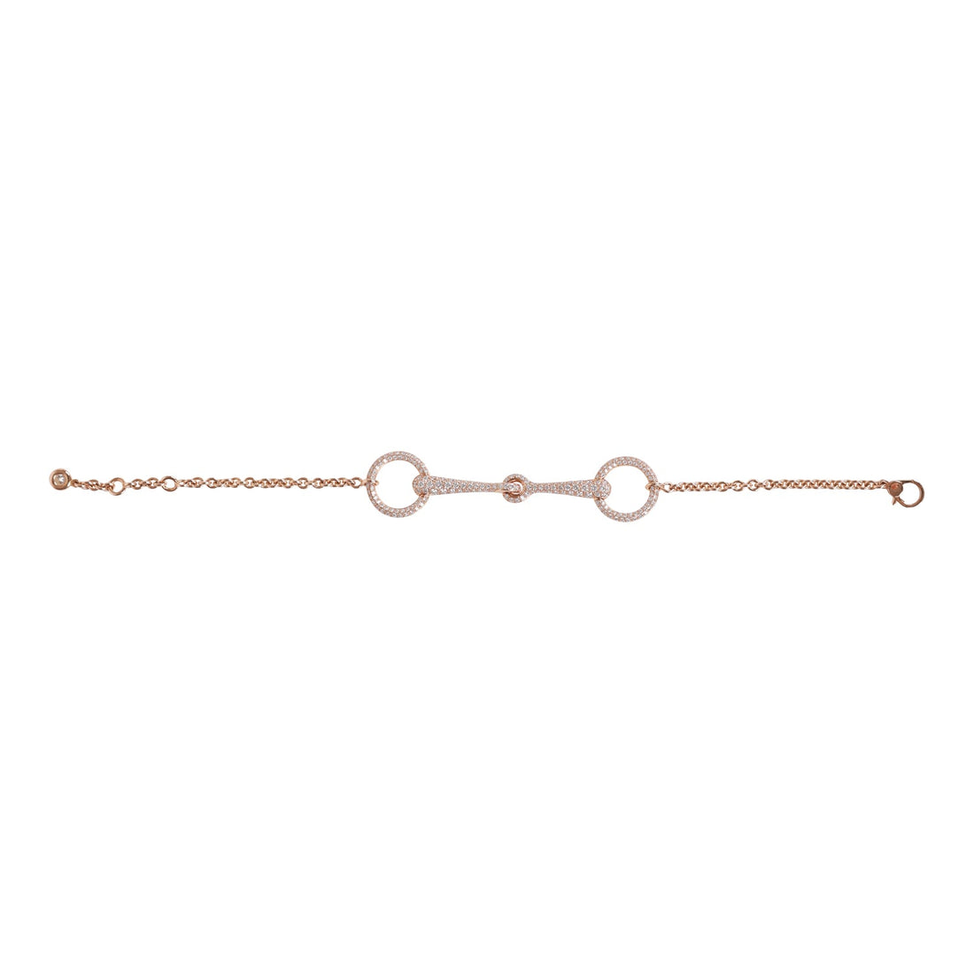 Hermes Filet d'Or Very Small Bracelet Diamonds and 18k Rose Gold Diamond