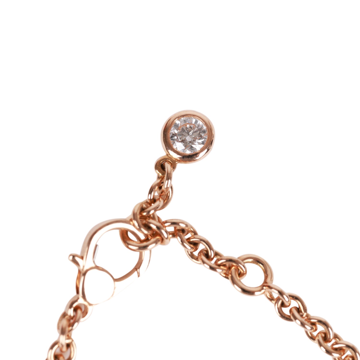 Hermes Filet d'Or Very Small Bracelet Diamonds and 18k Rose Gold Diamond