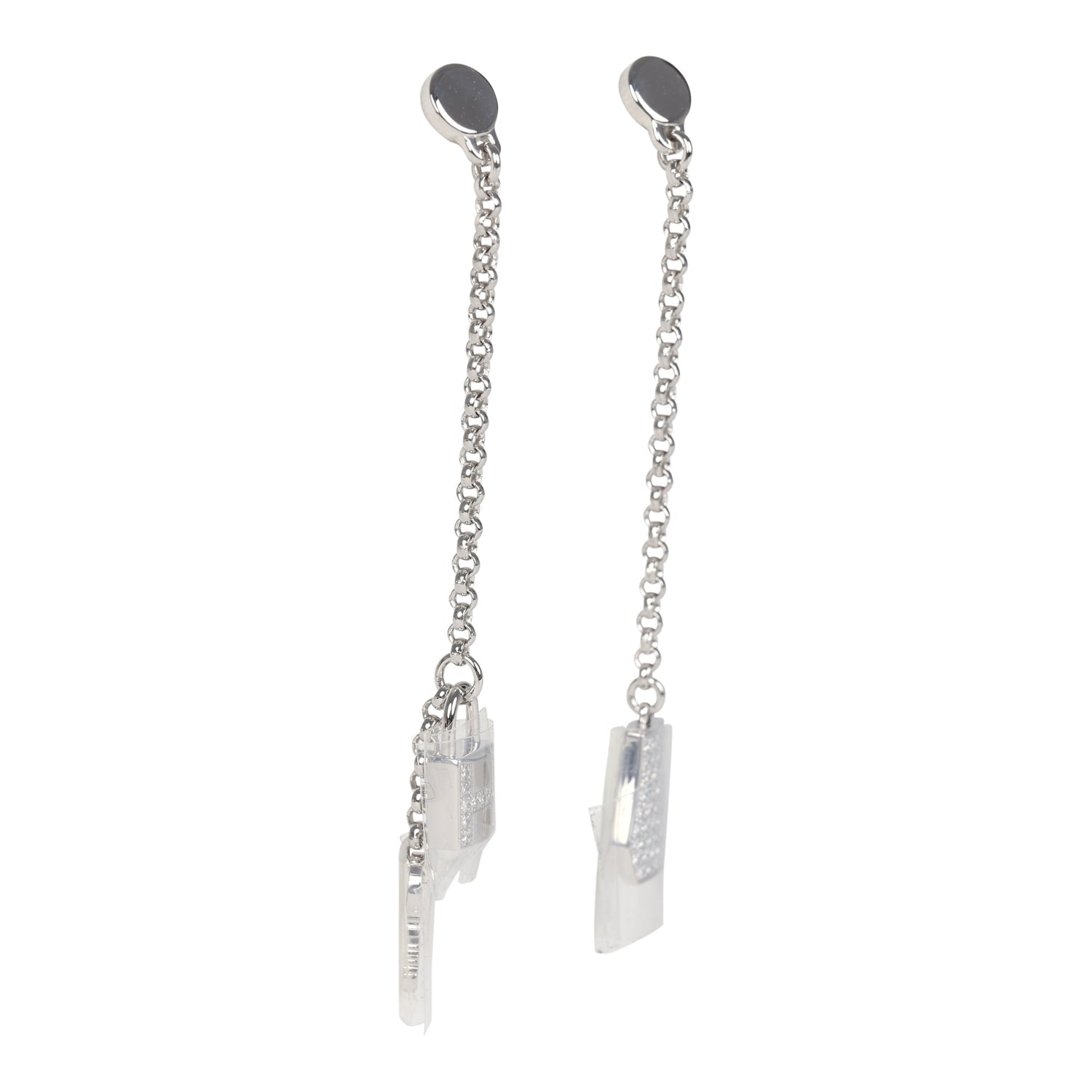 Hermes Kelly Clochette Earrings Diamonds and White Gold Hardware