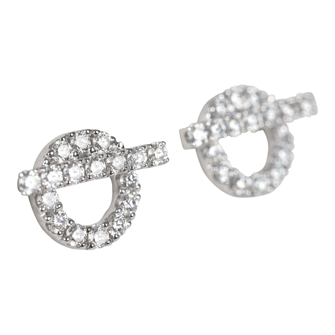 Hermes Finesse Earrings Diamonds and 18K White Gold Hardware