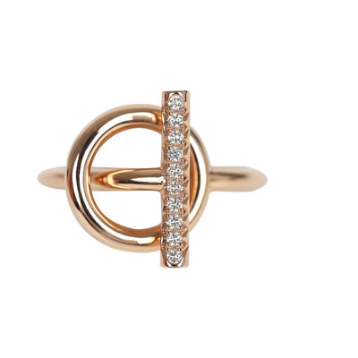 Hermes Echappee PM Ring 18K Gold & Diamonds