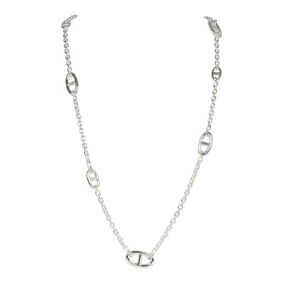 Hermes Farandole Rope Necklace 80cm Sterling Silver Hardware