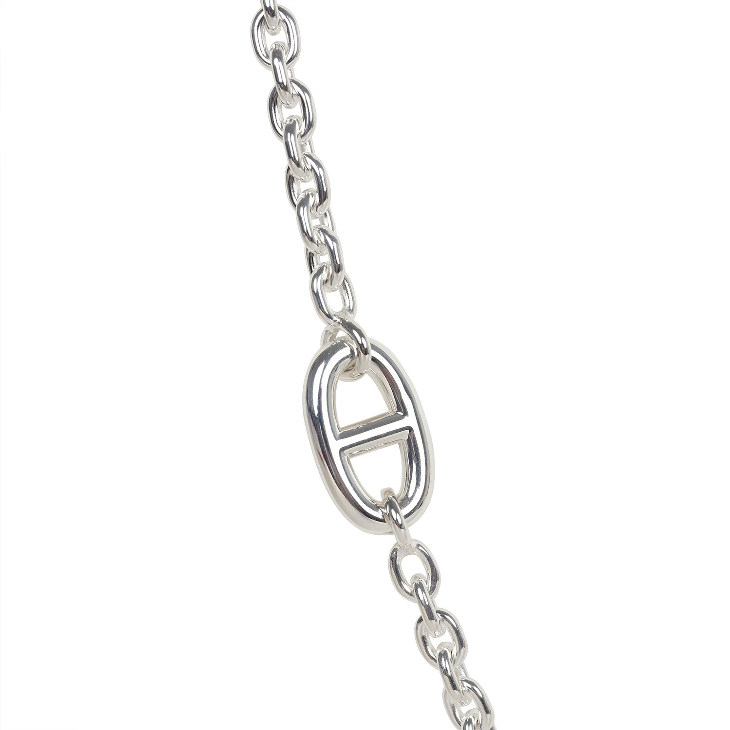 Hermes Farandole Rope Necklace 80cm Sterling Silver Hardware