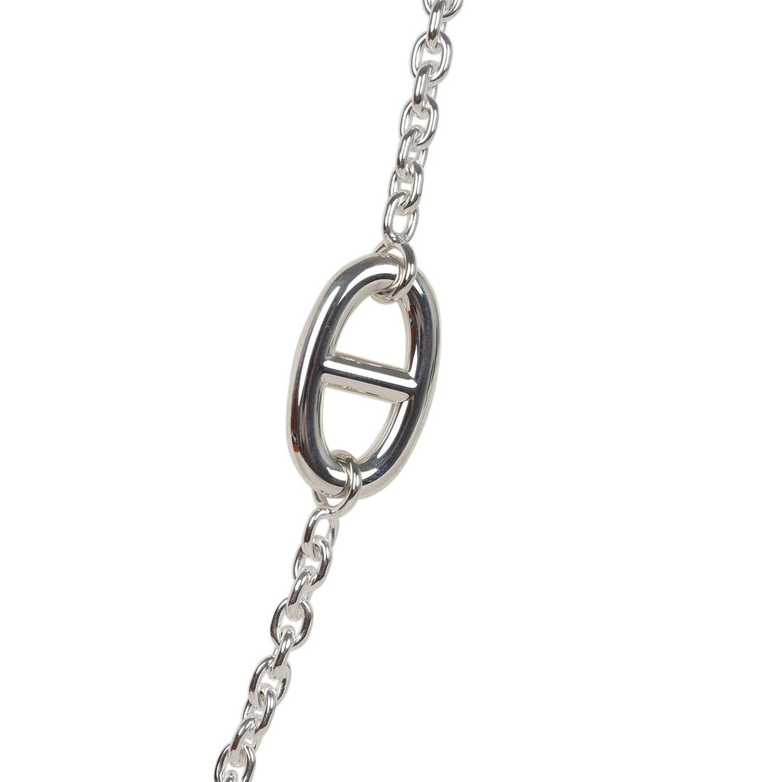 Hermes Farandole Rope Necklace 80cm Sterling Silver Hardware
