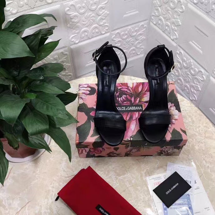 d&g slingbacks sandal black calfskin 105 heel