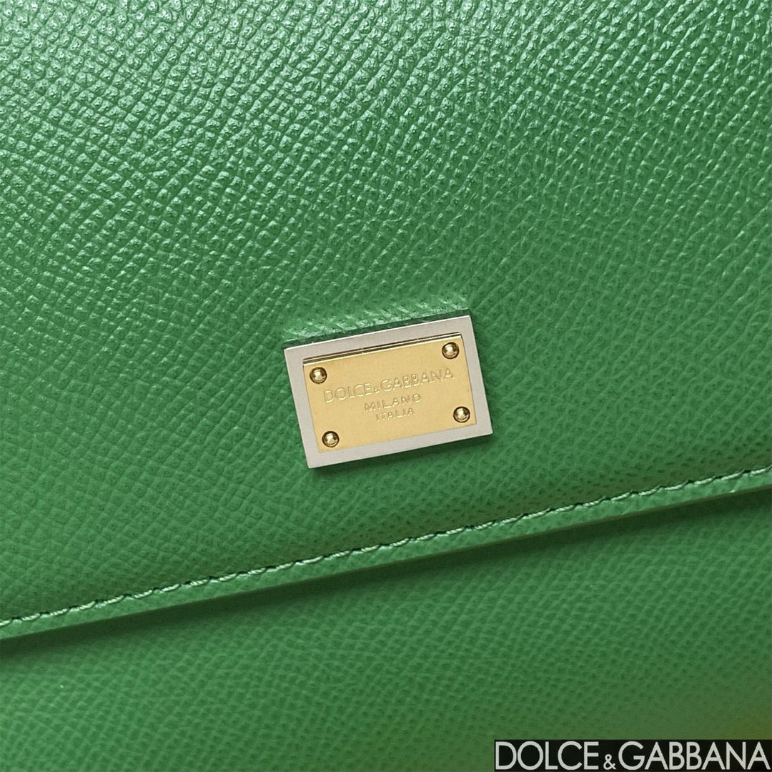 MEDIUM SICILY HANDBAG 26 GREEN LEATHER