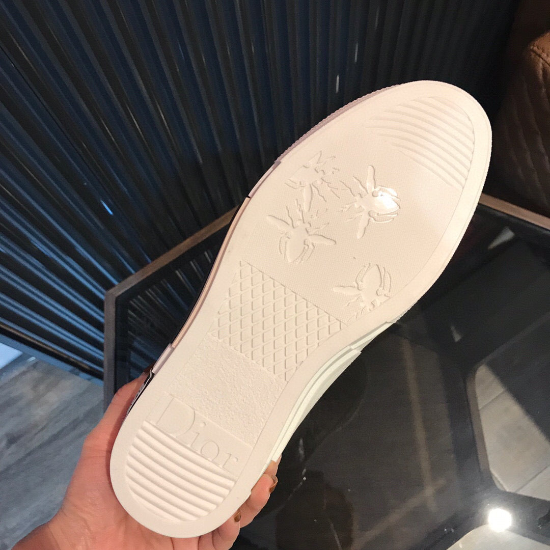 CD High Sneaker White Black Oblique Canvas