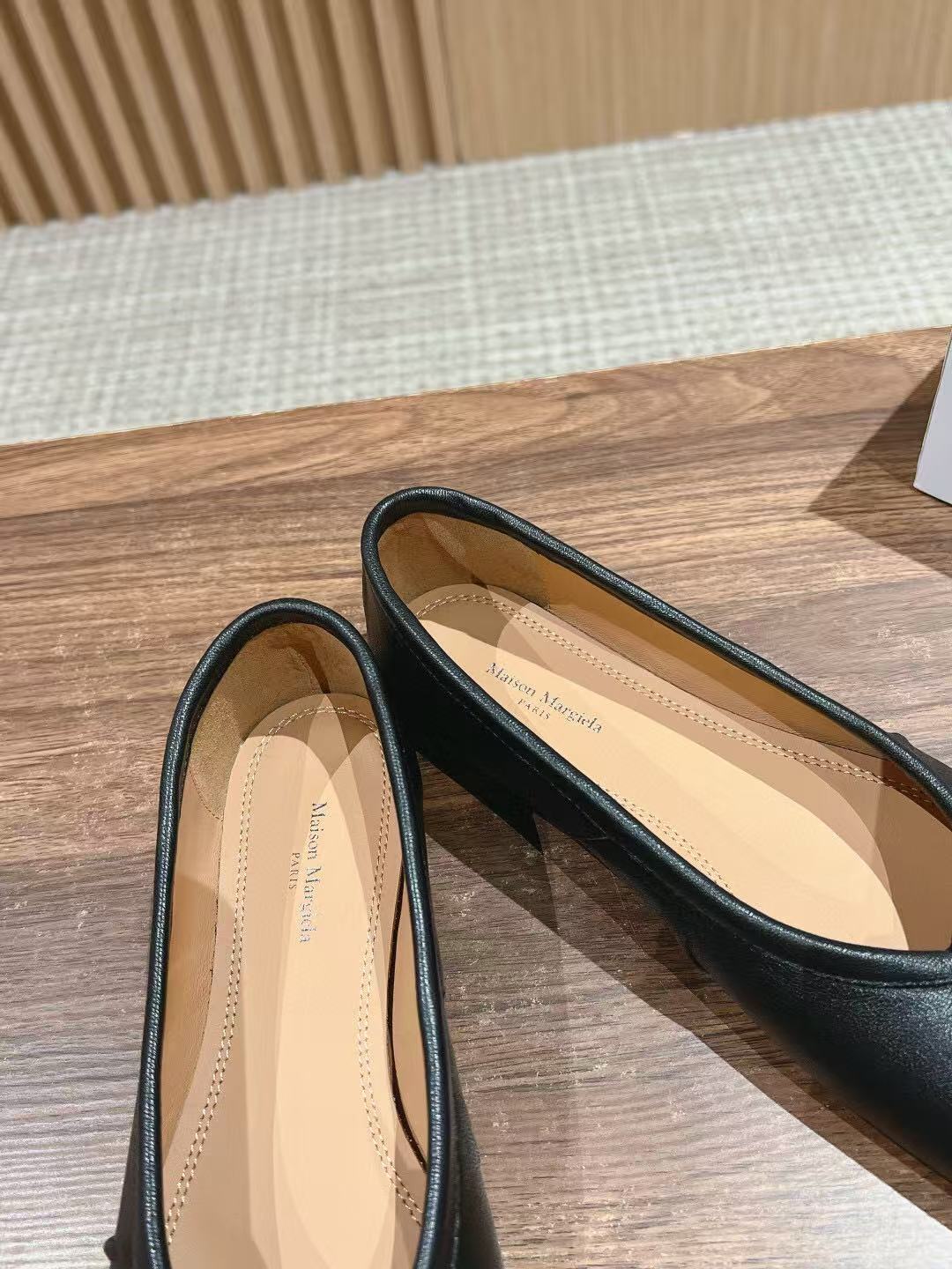 Maison Margiela Tabi Ballet Flat Black Leather