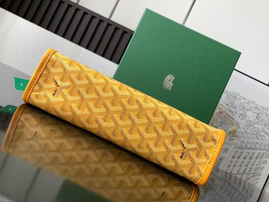 Goyard Jouvence MM Toiletry Bag Yellow Calfskin