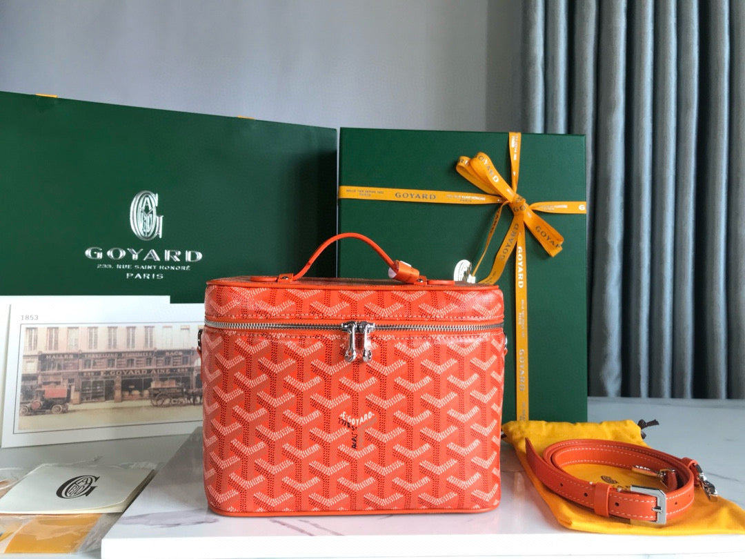 Goyard Muse Vanity Case Orange Leather 52