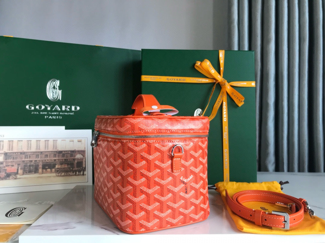 Goyard Muse Vanity Case Orange Leather 52