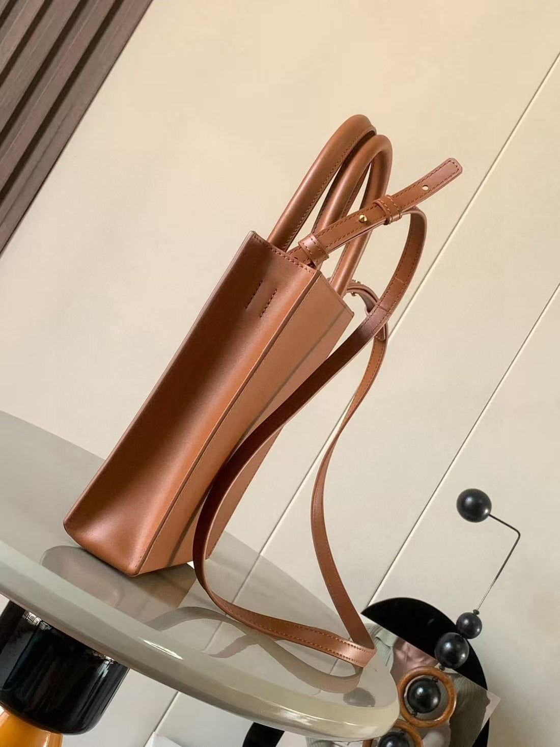 Loewe Standard A5 Tote Bag Brown Sleek Calfskin