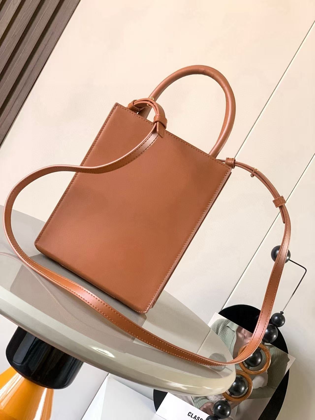 Loewe Standard A5 Tote Bag Brown Sleek Calfskin