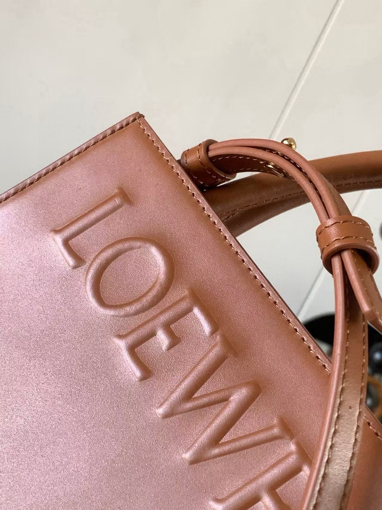 Loewe Standard A5 Tote Bag Brown Sleek Calfskin