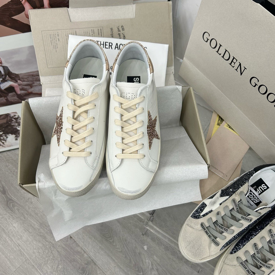 Golden Goose Hi Star Ivory Canvas