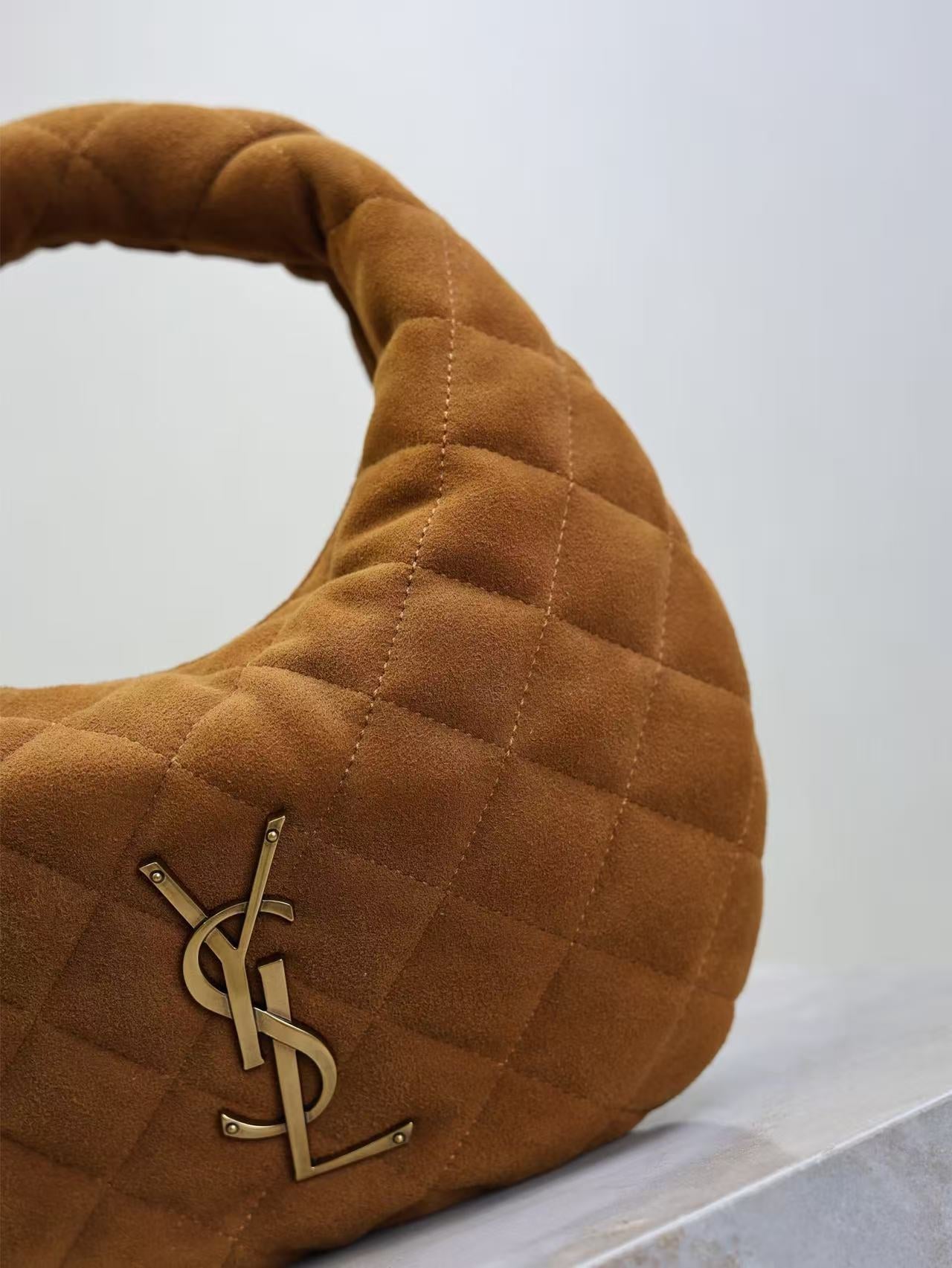 YSL Icarino Icare Mini Bag Brown Suede
