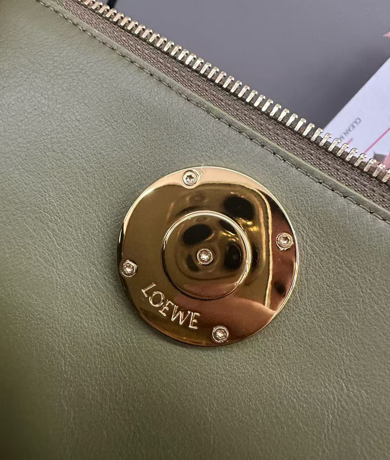 Loewe Madrid Bag Olive Green Calfskin