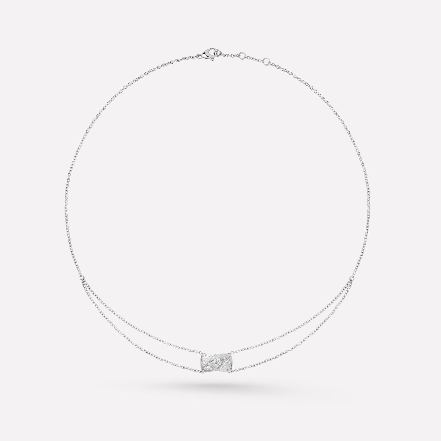 CRUSH SILVER DIAMOND NECKLACE