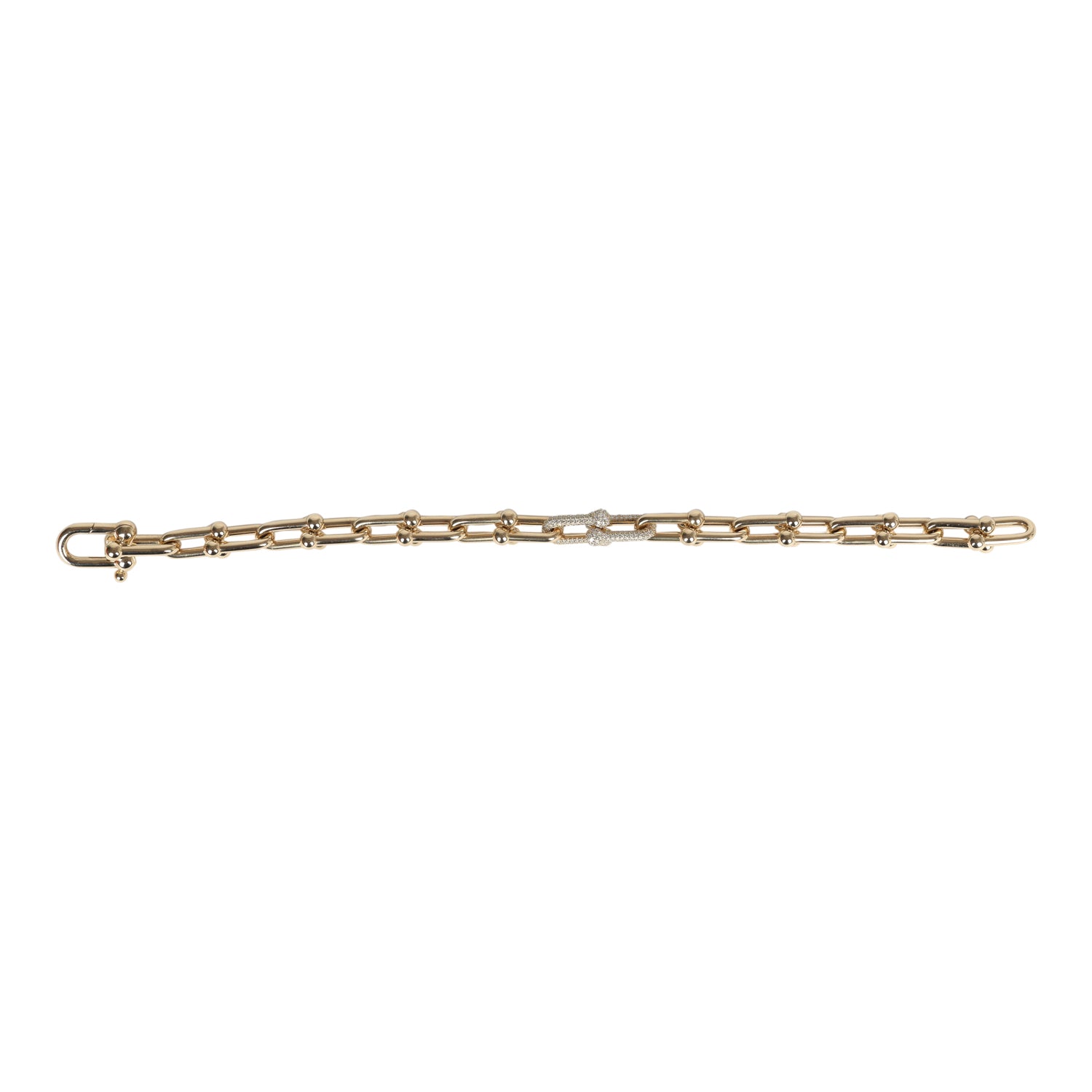 Tiffany & Co Hardwear Medium Link Bracelet XL Yellow Gold/Diamonds