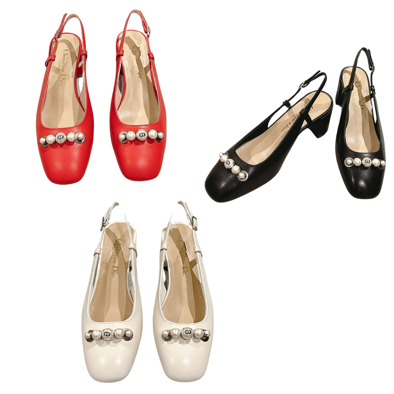 CD 25 Slingback Heels Cowhide 241760